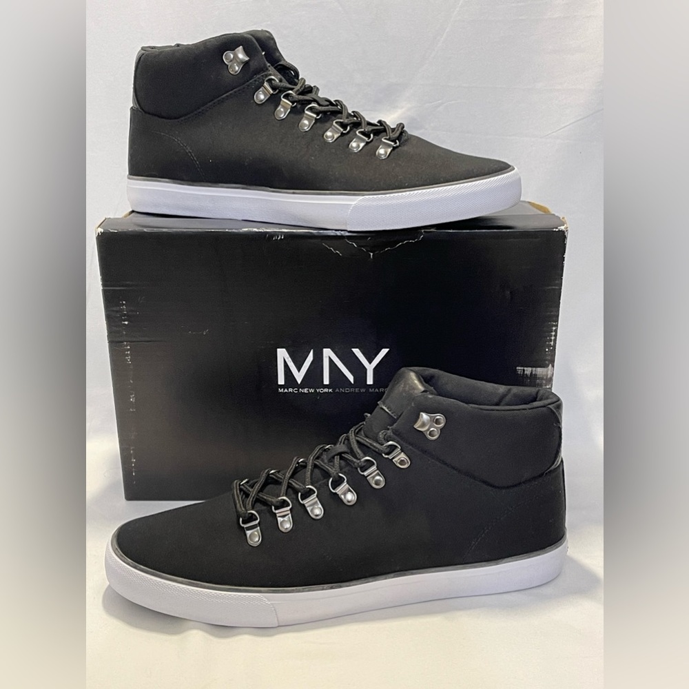 Marc New York By Andrew Marc Mens Brownsville Fashion Sneaker Black Size  13